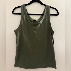 Wild Fable Olive Green Ribbed Scoop Neck Tank Top XXL